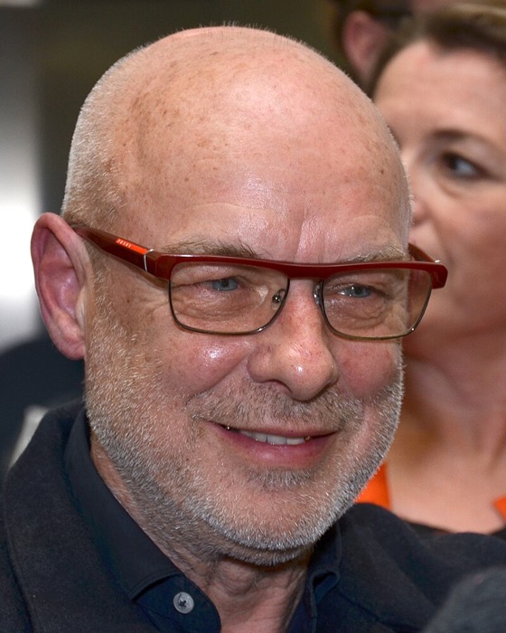 Brian Eno, who named generative music in 1996, speaking in Prague in 2017