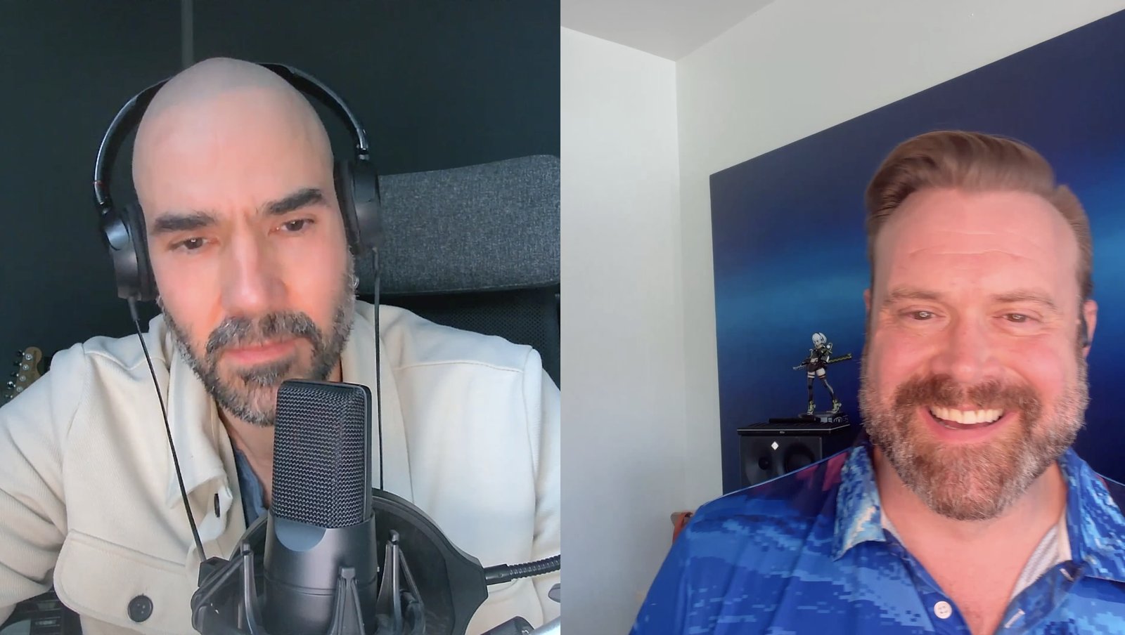 Christopher Wieduwilt interviewing Daniel Bedingfield over video call in April 2026