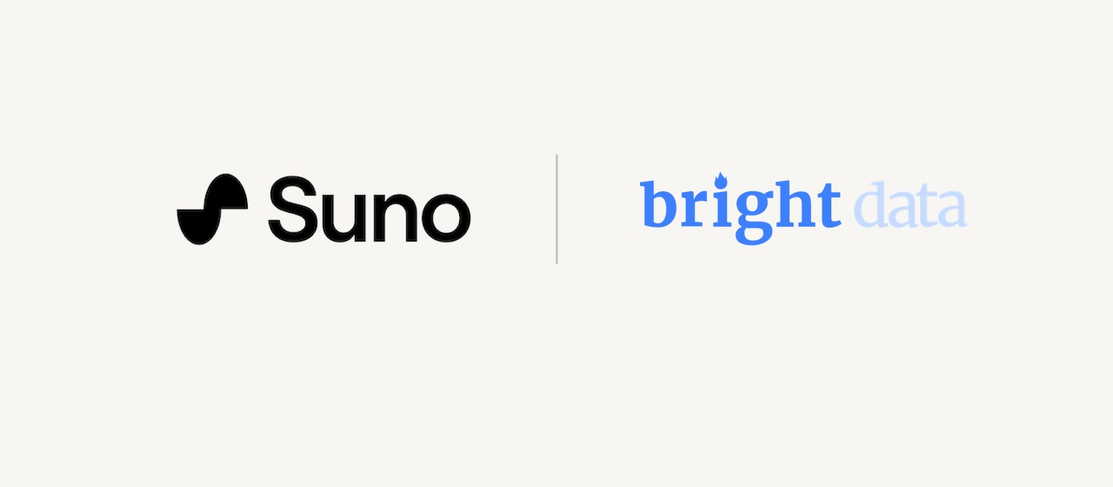 Suno and Bright Data logos side by side, the two defendants named in Gerencia 360's Regional Mexican catalog lawsuit