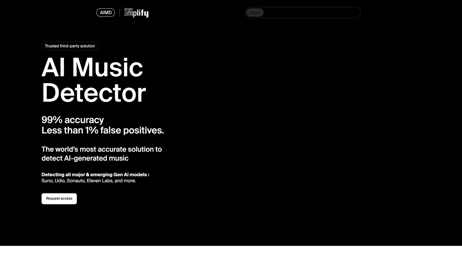 Ircam Amplify AI Music Detector logo
