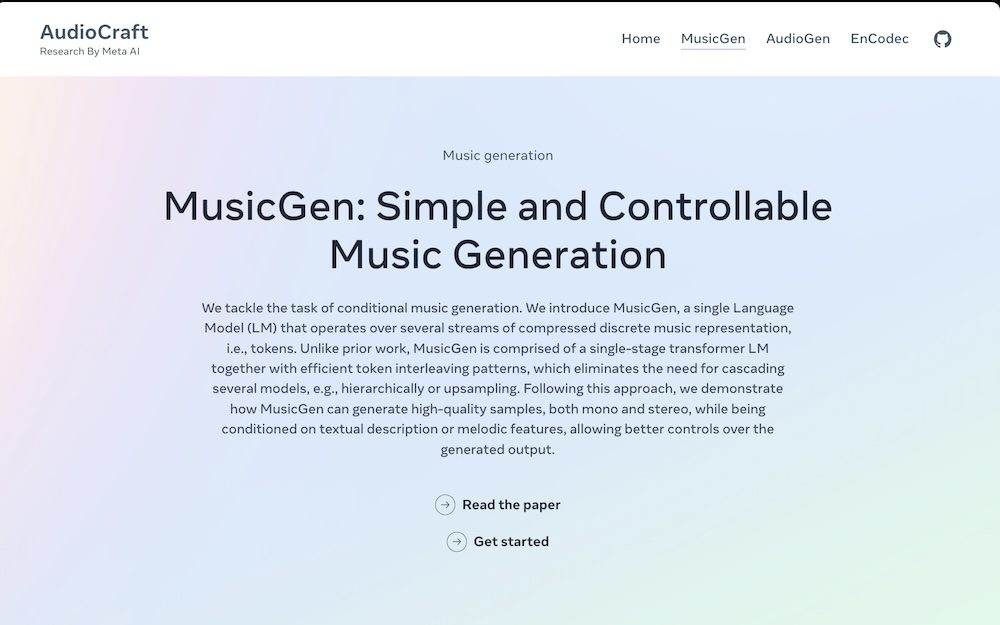 MusicGen by Meta logo