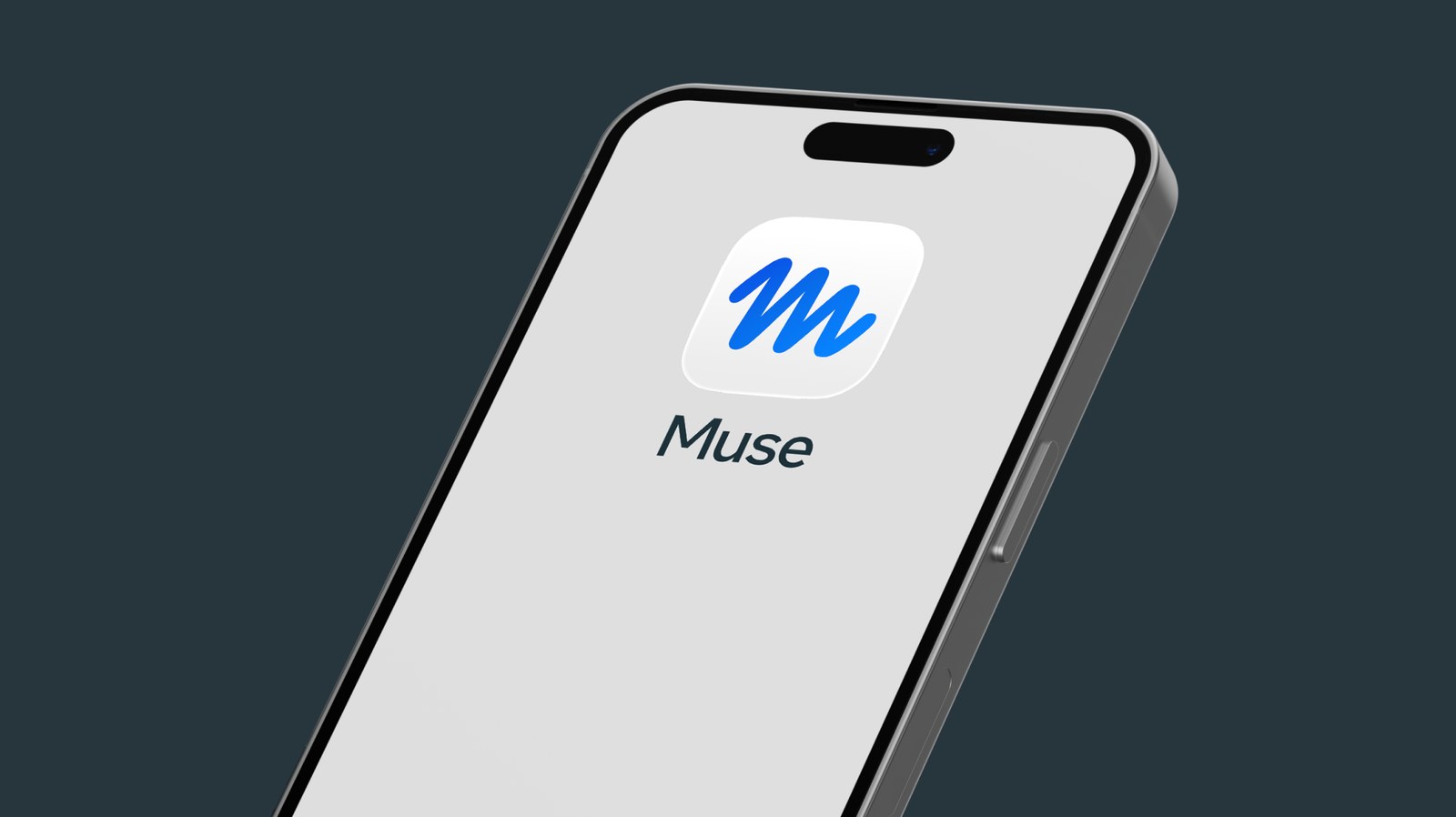 The Meta Muse app icon and name displayed on an iPhone screen against a dark green background