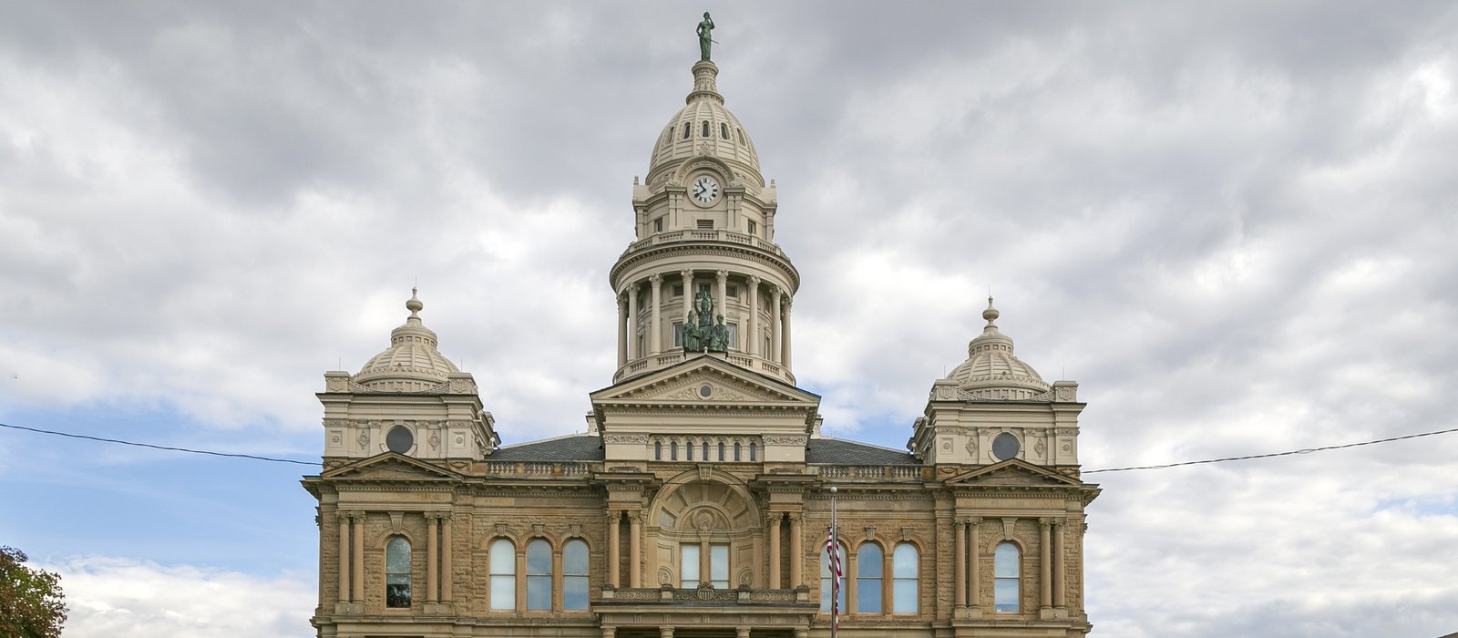 The historic Miami County Courthouse in Troy, Ohio, where the Caleb Flynn murder trial is being heard