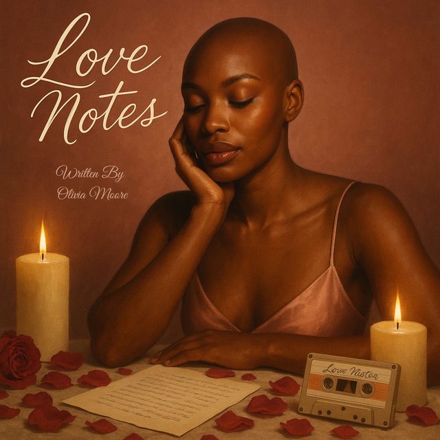 Cover art for Love Notes by Olivia B. Moore, nominated for Best AI R&B Song