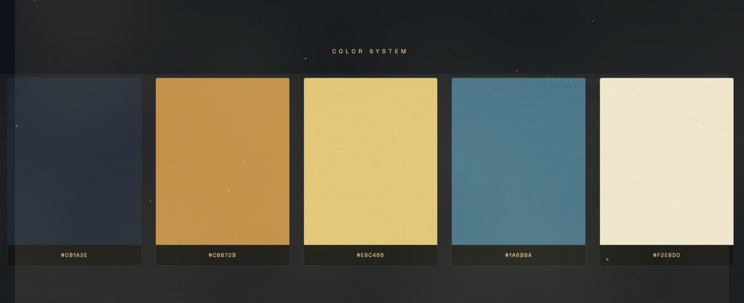 OneMoreShot AI moodboard color system with five hex-coded swatches