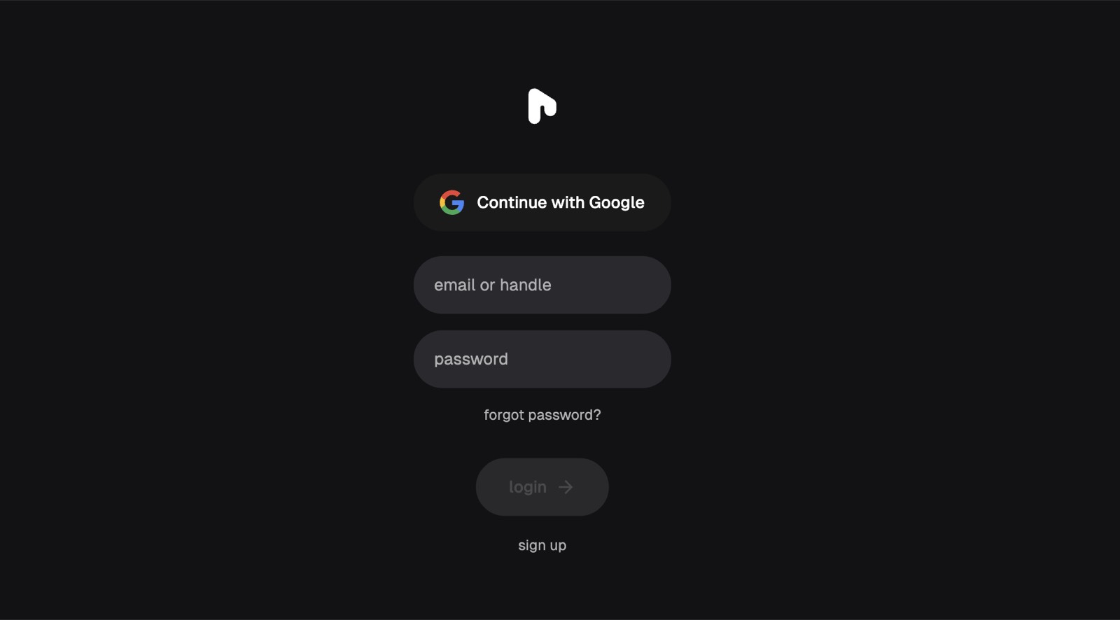 Riffle login screen with Continue with Google and email sign-up options.