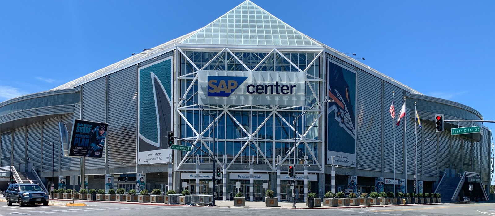 SAP Center in San Jose, home arena of the San Jose Sharks, where Power Bite played after goals