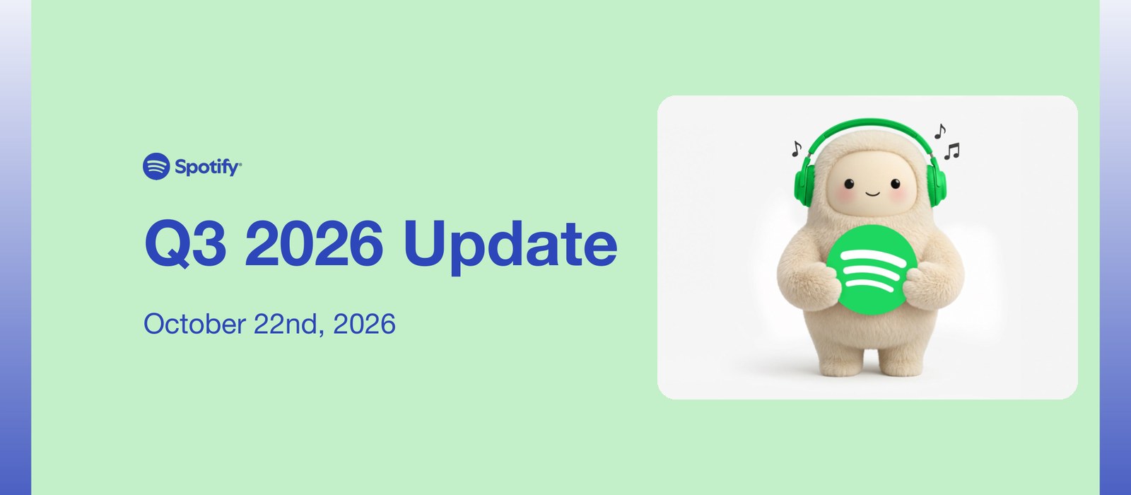 Cover of Spotify's Q3 2026 Update beside the deck's image for its Muse AI agent integration