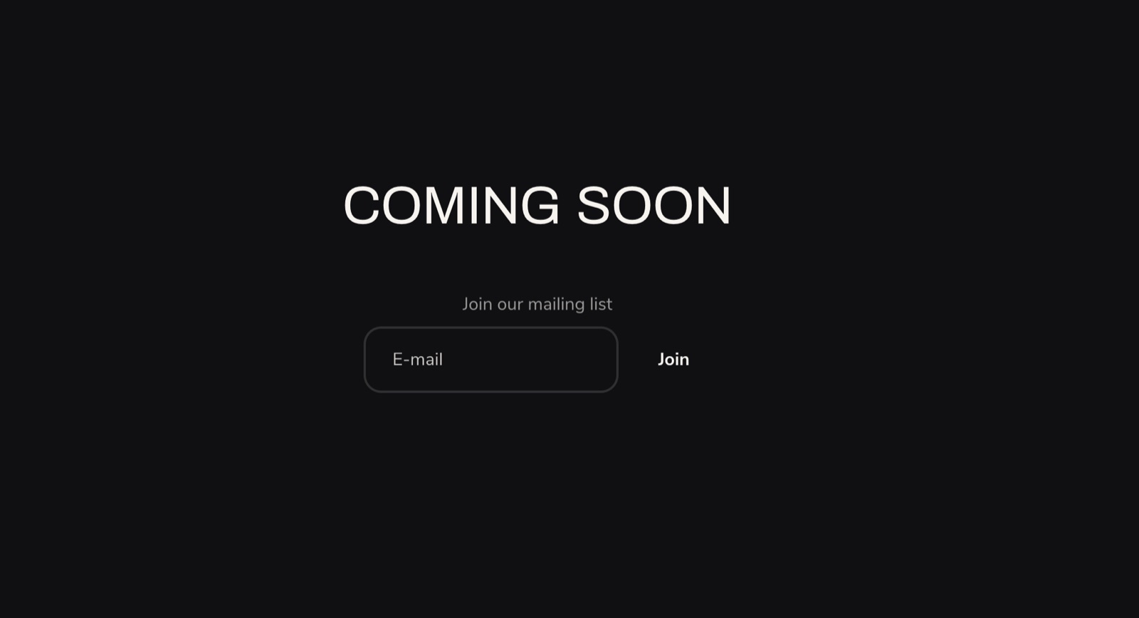 The shop.suno.com storefront showing a COMING SOON headline above a mailing list signup form
