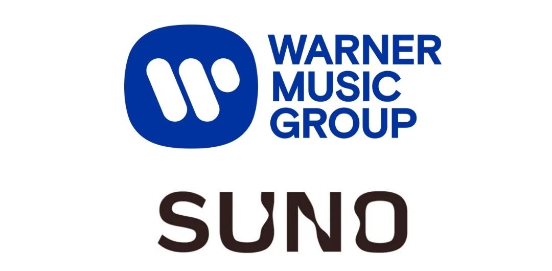 Warner Music Group and Suno logos, the licensing contract now fought over in discovery
