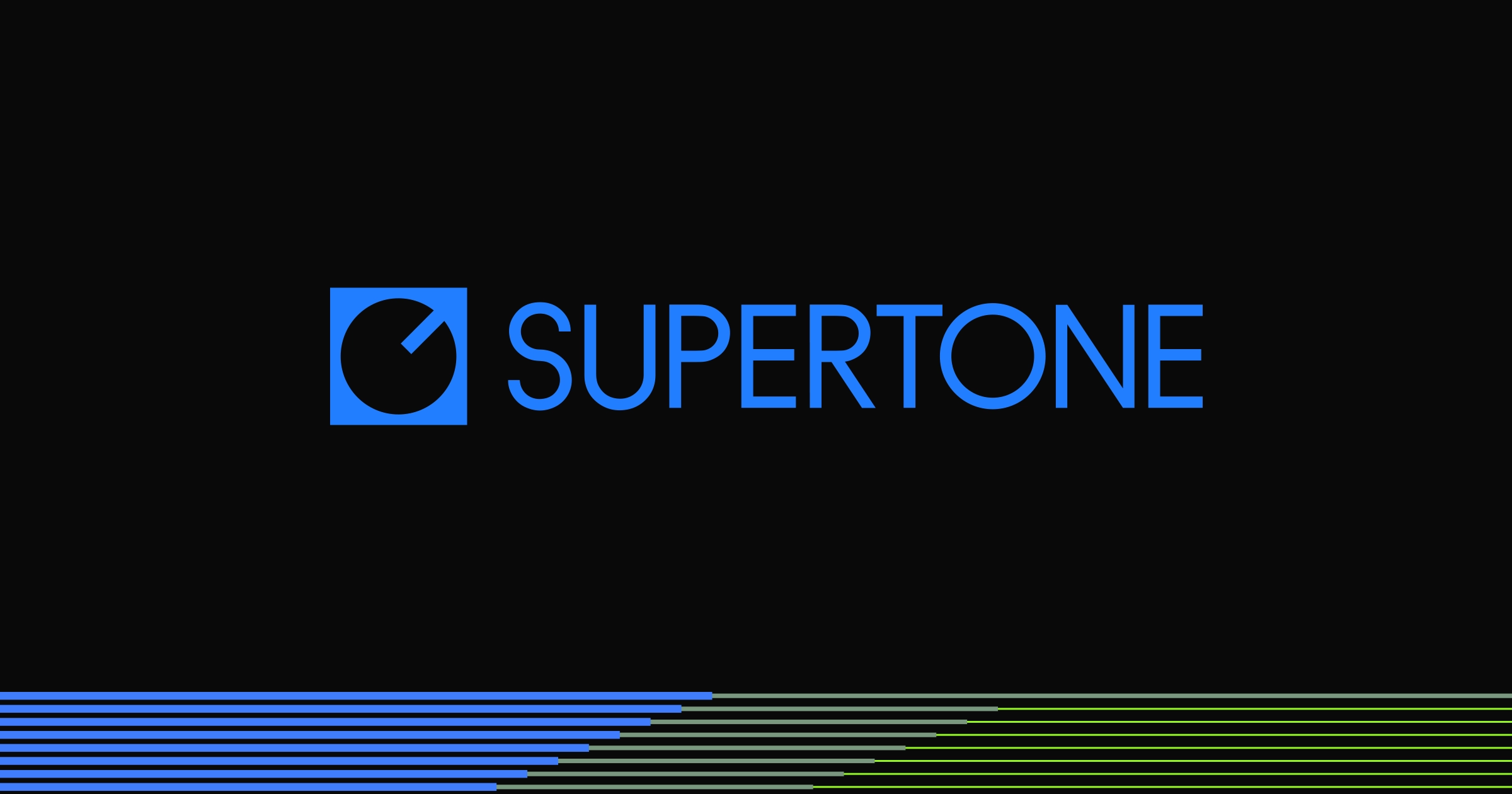 Supertone's logo, the AI voice-synthesis company HYBE is dissolving after investing nearly $35 million