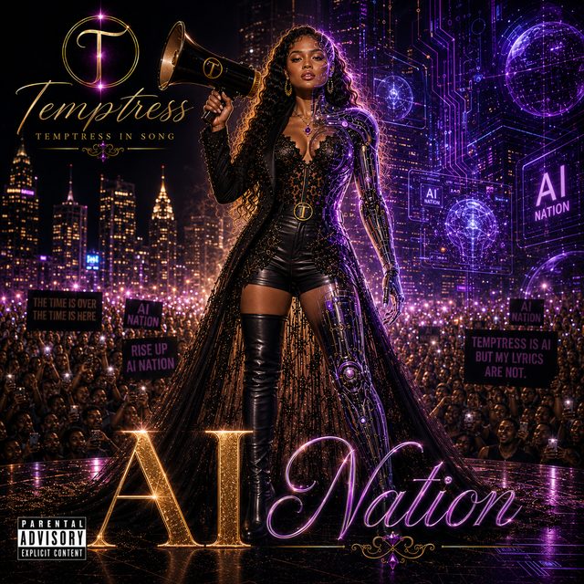 Cover art for AI Nation by Temptress In Song, nominated for Best AI Hip-Hop Song