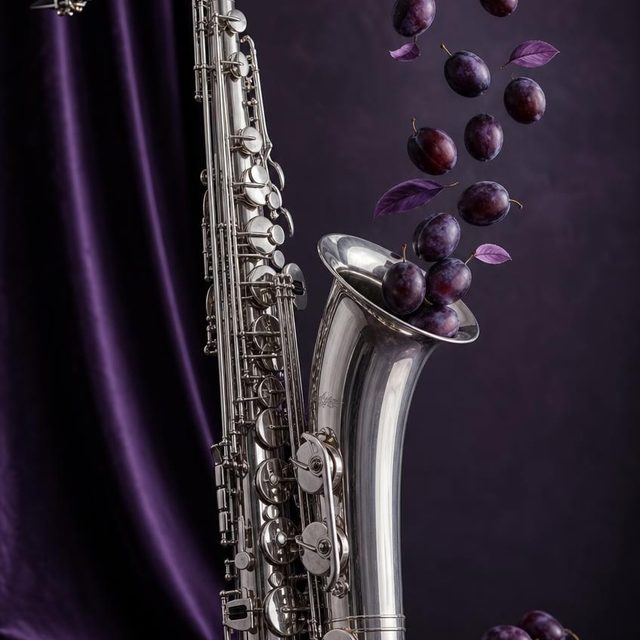 Cover art for Velvet Plum by VIREYA., nominated for Best AI Jazz Song
