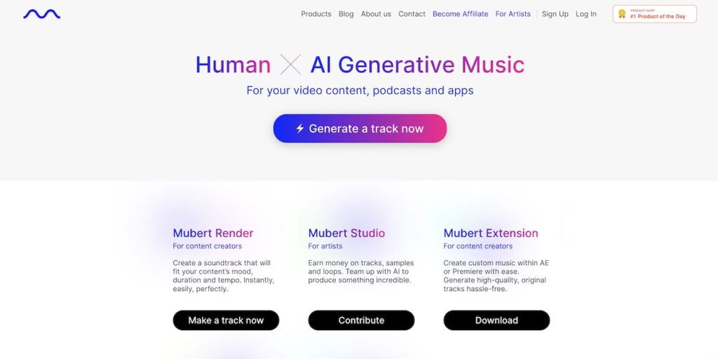 AI music generator tool Mubert