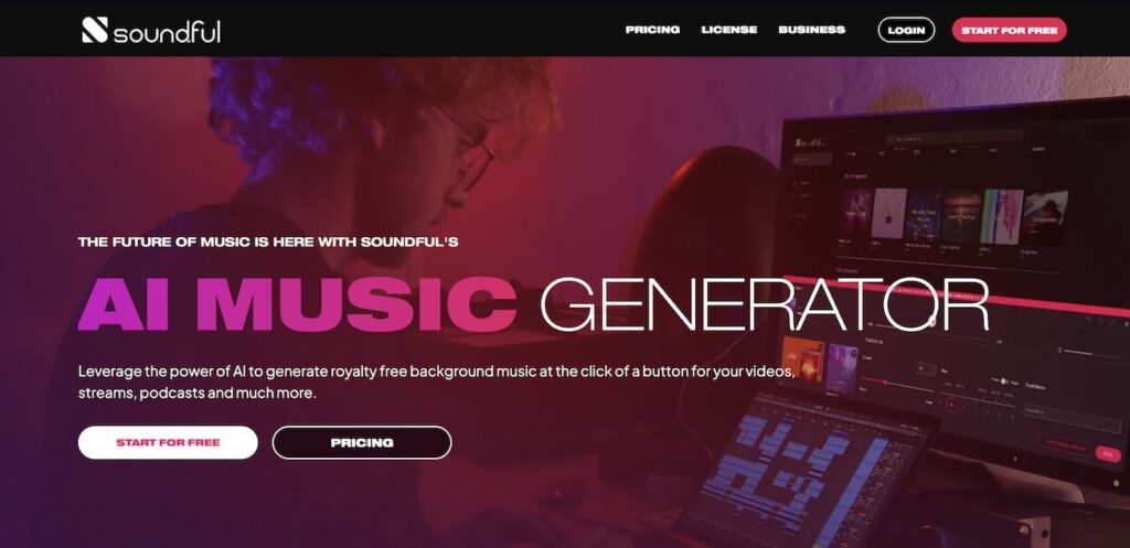 AI music generator tool Soundful