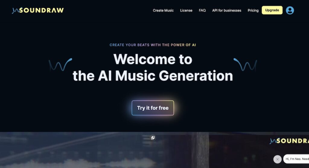 AI music generator tool Soundraw