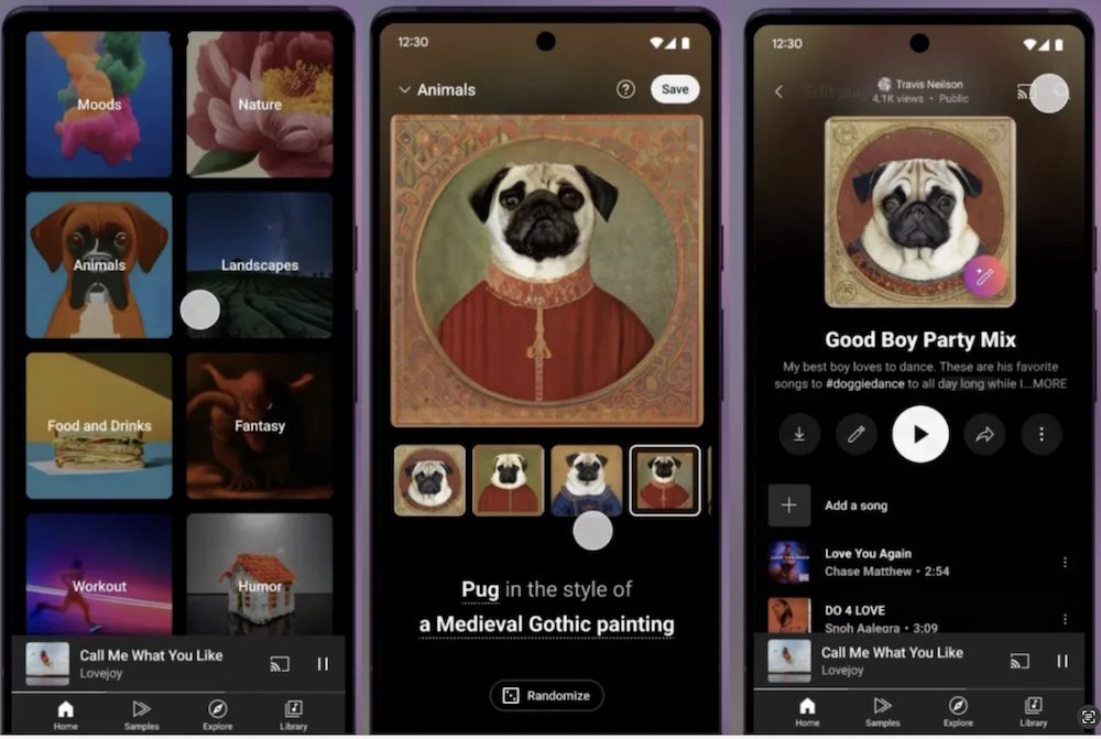 You can now create a cover for your playlists on YouTube Music with AI.