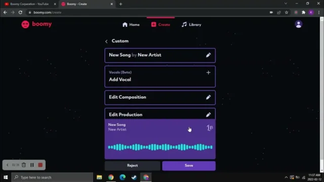 Boomy is an online music creator that uses AI to guide you step-by-step through the songwriting process, auto-generating beats & suggesting melodies for you to customize into fully fledged songs.