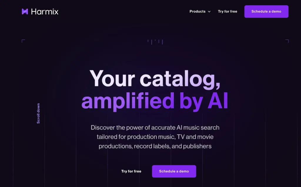 Find the perfect songs for your project, thanks to Harmix's AI music search.