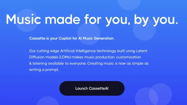 Cassette AI is an AI music generator that enables every music creator to experiment with AI and create unique tracks.