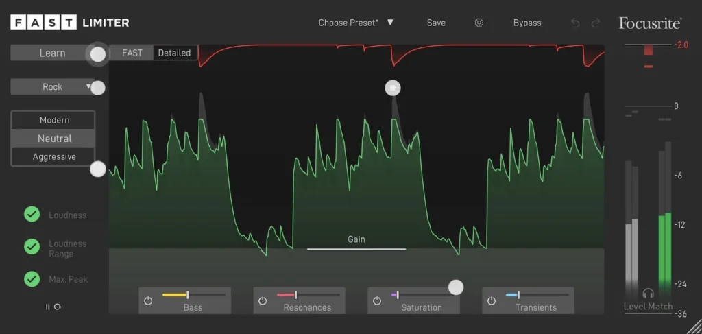 Mastering your music can be tricky, but Fast Limiter is here to make the process simple. This AI audio tool analyzes your song and automatically adjusts settings like bass, transients, and saturation so you get a professional sound with just a few clicks.