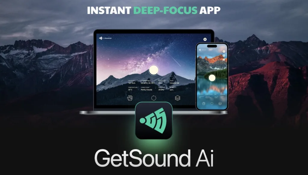 GetSound AI generates AI soundscapes that evolve in real-time. ✔ Seamlessly shaping your environment's acoustics to suit changing demands. ➡ Learn more here.
