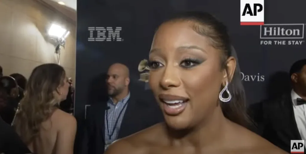Victoria Monet talks about AI music at the Grammy awards 2024.