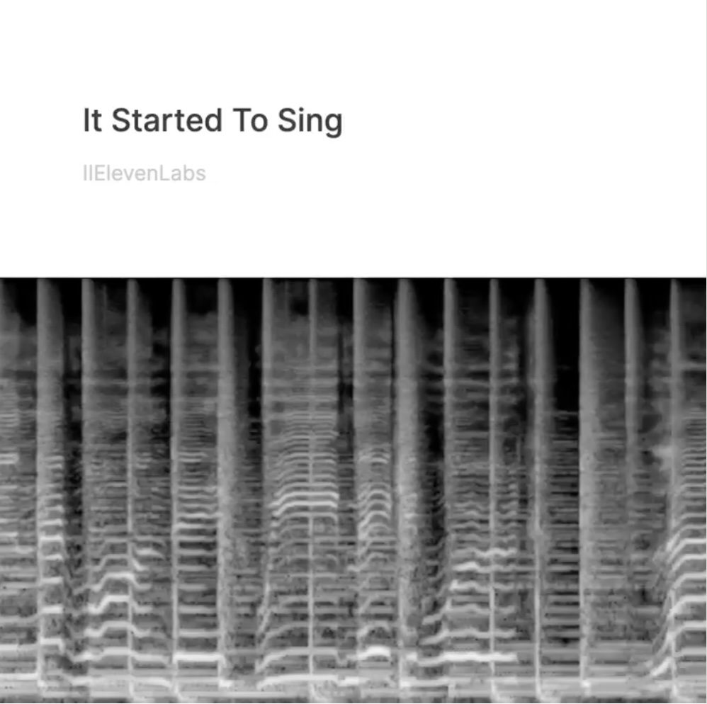 Elevenlabs is set to release a new AI music generator and released a preview song called "It started to sing"