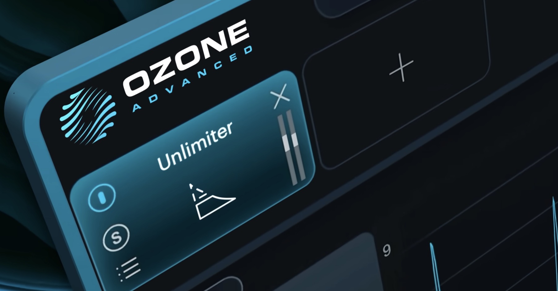iZotope Ozone Advanced Unlimiter module card in the modular mastering interface.