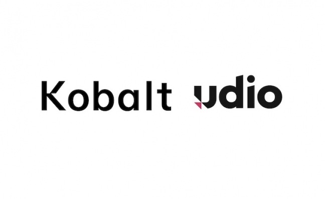 Kobalt and Udio logos side by side on white background.